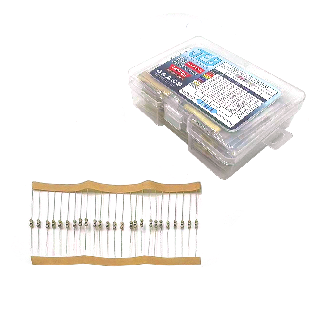 1/4W 0.25W E6 Resistor 740Pcs 37 Values 1 Ohm-1M Ohm ±1% ±5%