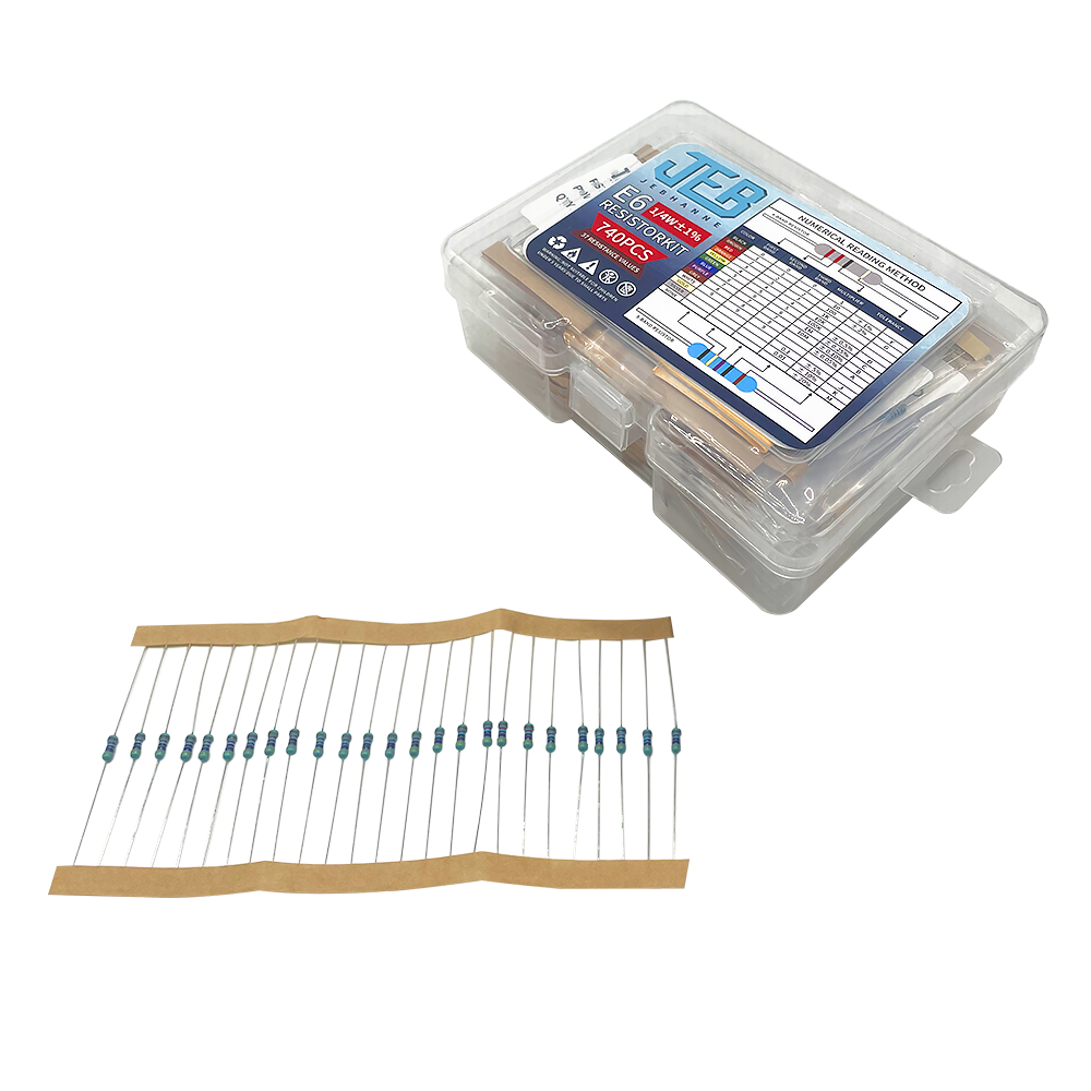 1/4W 0.25W E6 Resistor 740Pcs 37 Values 1 Ohm-1M Ohm ±1% ±5%