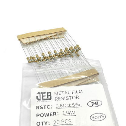 1/4W 0.25W E6 Resistor 740Pcs 37 Values 1 Ohm-1M Ohm ±1% ±5%